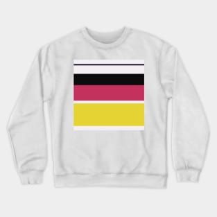 A magnificent harmonization of Anti-Flash White, Dark, Smoky Black, Dark Pink and Piss Yellow stripes. Crewneck Sweatshirt